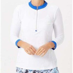 Sofibella Dreamscape White Golf Shirt Top